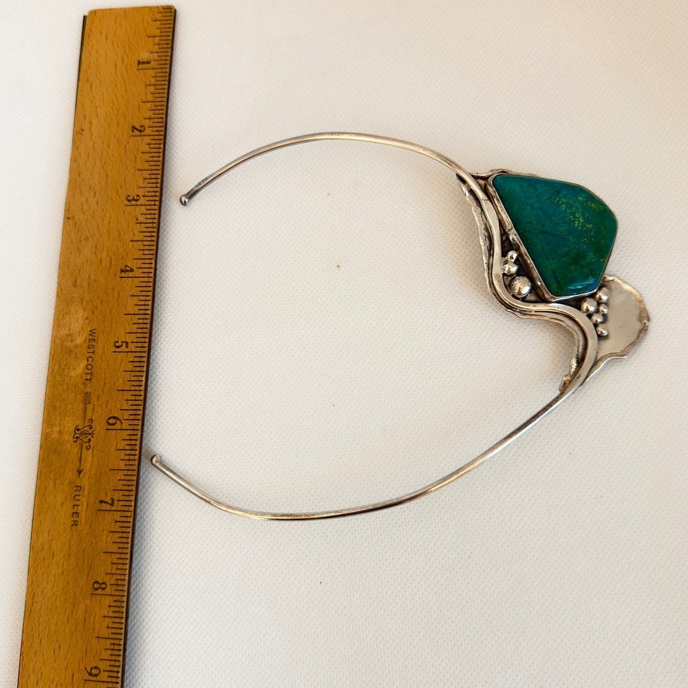 Diane Markz Silver Turquoise Torque Necklace - Picture 7 of 8